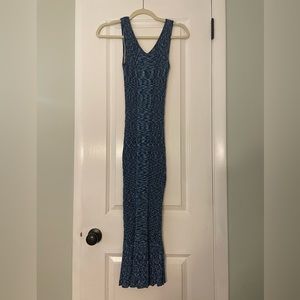 Blue/turquoise knee length bodycon dress size small